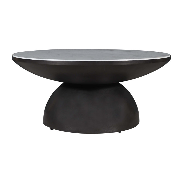 Round marble deals pedestal coffee table